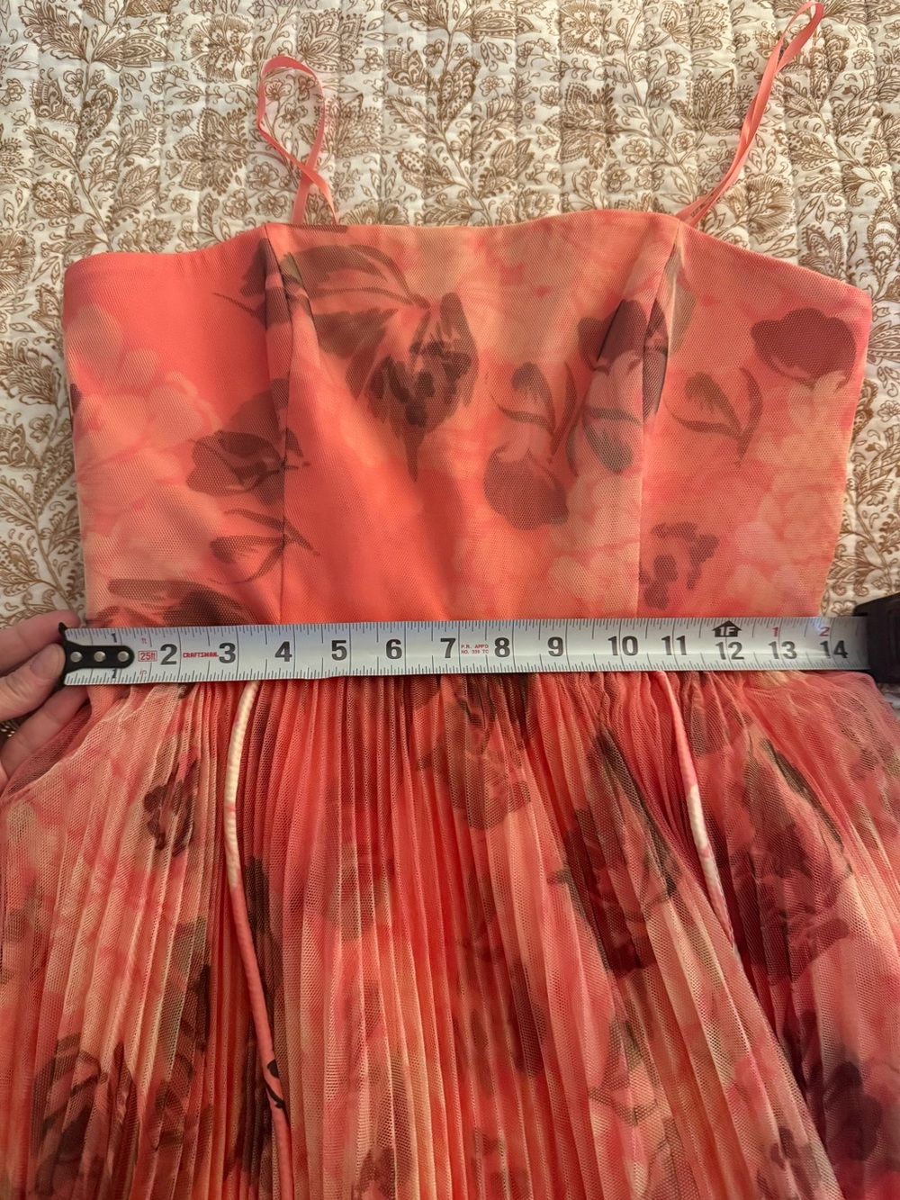 Hutch Strapless Floral Dress in Pink and Red - Picture 7 of 7